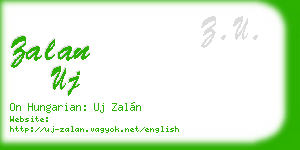 zalan uj business card